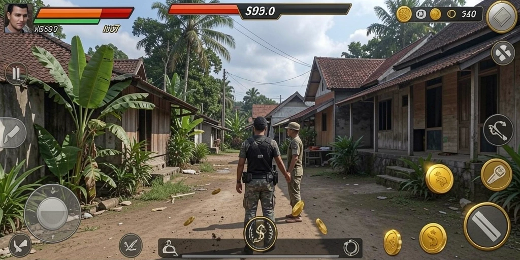 Level yang penuh dengan tantangan dan rintangan menarik.